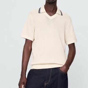 ‼️GAP Men's Cream Short Sleeve Knit Shirt‼️